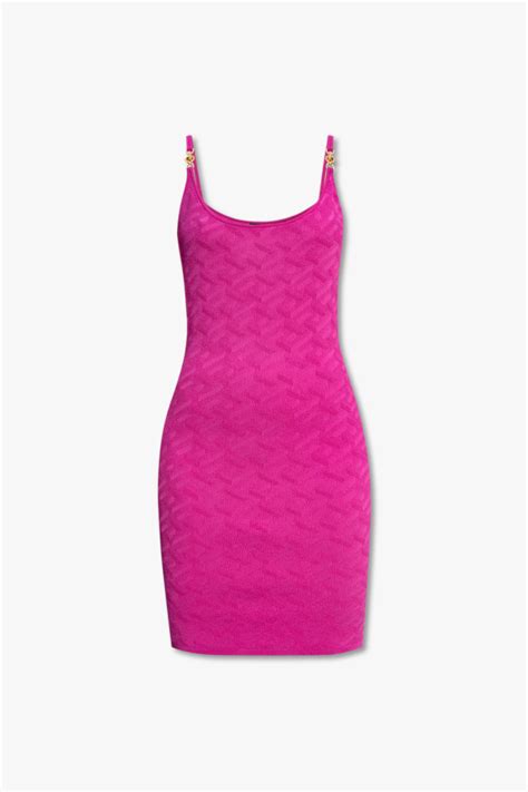 pink dress versace|Versace slip dress.